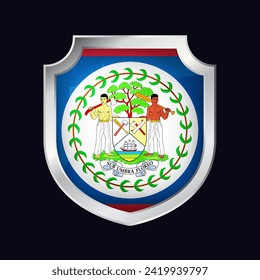 Belize Silver Shield Flag Symbol