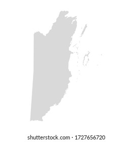 País del mapa vectorial de Belice. Contorno de símbolo de ilustración de Belice
