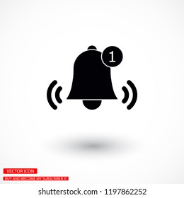 Bell 1 icon vector