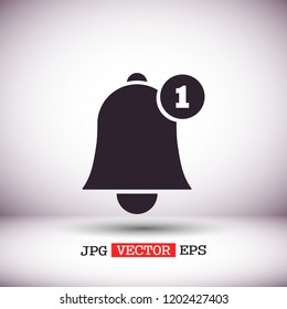 Bell 1 icon vector