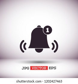 Bell 1 icon vector