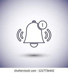 Bell 1 icon vector