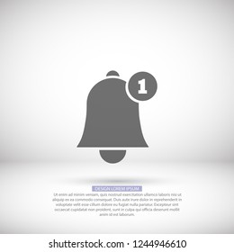 Bell 1 icon vector
