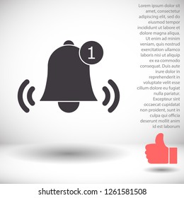 Bell 1 icon vector
