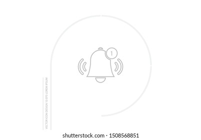 Bell 1 icon vector. lorem ipsum Flat Design JPG