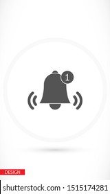 Bell 1 icon vector. lorem ipsum Flat Design JPG