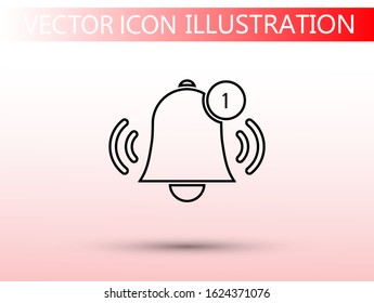 Bell 1 icon vector. lorem ipsum Flat Design JPG