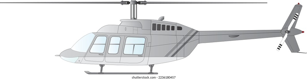 The Bell 206 helicopter vector image