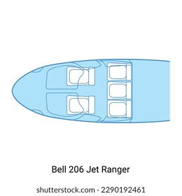 Bell 206 Jet Ranger airplane scheme. Civil Aircraft Guide