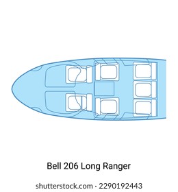 Bell 206 Long Ranger airplane scheme. Civil Aircraft Guide