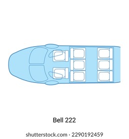 Bell 222 airplane scheme. Civil Aircraft Guide