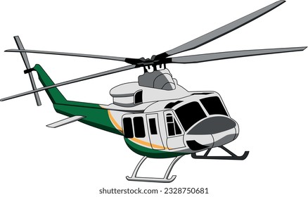 Bell 412 Helicopter Vector Artwork