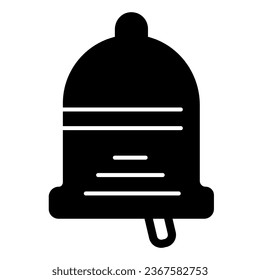 Bell, alarm, buzz, alert solid icon, school concept, school bell vector sign on white background, glyph style icon for mobile concept and web design. Vector graphics