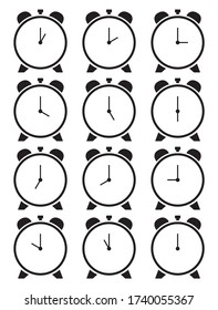bell alarm clock vector art icon project
