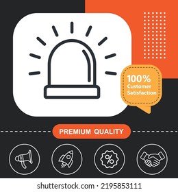 Bell alarm icon. With orange and black background
