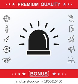 Bell alarm icon, sign, vector set, outline illustration concept. Extra vector elements for your design. Vector illustration.