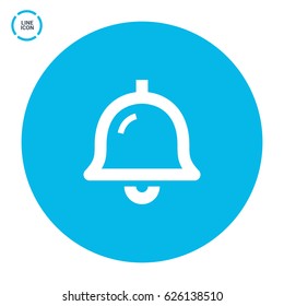 Bell alarm line vector icon