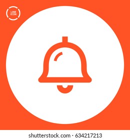 Bell alarm line vector icon