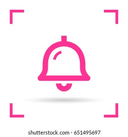 Bell alarm line vector icon