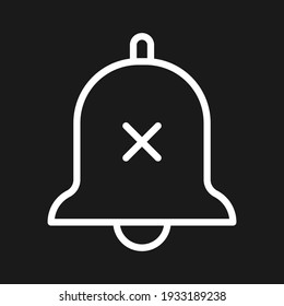 Bell, alarm, notification, disablet. mute icon vector image. Can also be used for customer support and UI. Suitable for use on web apps, mobile apps and print media.