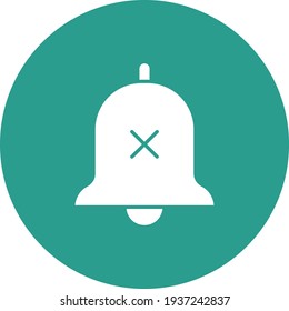 Bell, alarm, notification, disablet. mute icon vector image. Can also be used for customer support and UI. Suitable for use on web apps, mobile apps and print media.