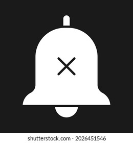 Glocke, Alarm, Benachrichtigung, Disablet. stumm Symbol, Vektorbild. Kann auch für den Kundensupport und die Benutzeroberfläche verwendet werden. Geeignet für den Einsatz in Web-Apps, mobilen Apps und Printmedien.