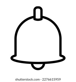 bell alarm notification reminder simple flat line icon design. EPS 10