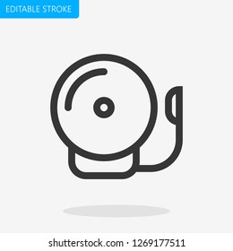 Bell alarm ring Icon Editable Stroke Pixel Perfect Vector