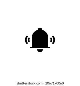 Bell alarm simple flat icon vector illustration