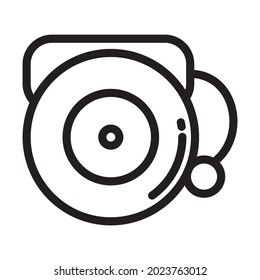 bell alarm simple line icon design