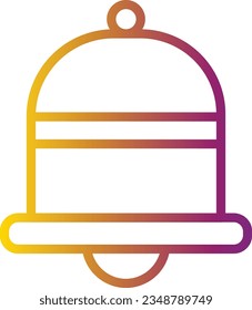 Icono de línea de gradiente de alarma de alerta de Bell
