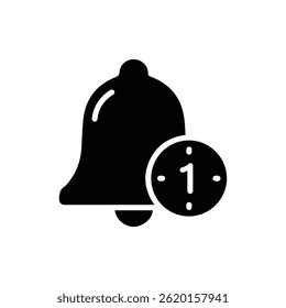 Bell Alert with Clock Number Inside