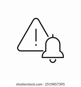 bell alert exclamation mark icon sign vector