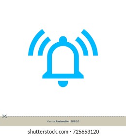 Bell Alert Icon Logo Template Illustration Design. Vector EPS 10.