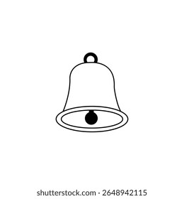 Bell alert line icon. Message notification sign. Alarm notice symbol