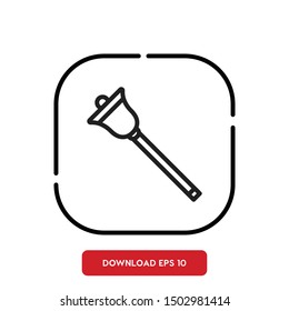 Bell, alert symbol outline vector icon