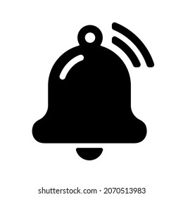 Bell, ilustración de icono del vector de alerta
