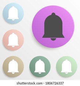 bell badge color set. Simple glyph, flat vector of web icons for ui and ux, website or mobile application