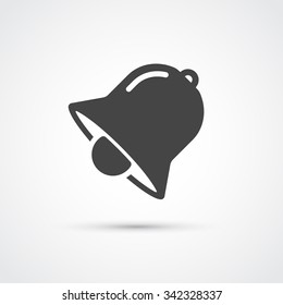 Bell black flat icon.