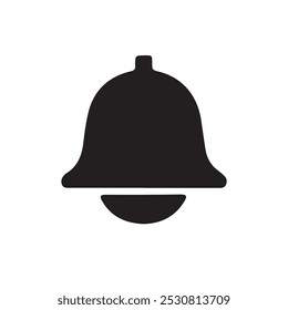 Bell black icon isolated background