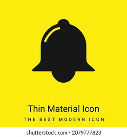 Bell Black Shape icono de material amarillo brillante mínimo