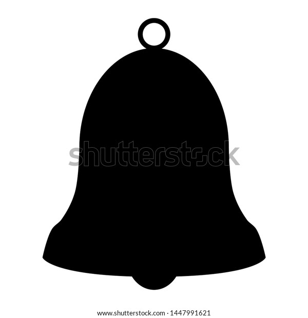 Bell Black Silhouette Icon Simple Vector Stock Vector (Royalty Free ...