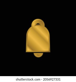 Bell Black Tool Shape gold plated metalic icon or logo vector
