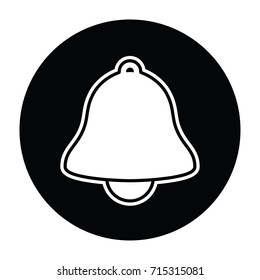 Bell black and white vector illustration
