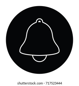 Bell black and white vector illustration
