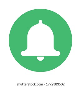 Diseño de iconos con estilo de bloqueo de la campana, alarma de alerta de anillo, llamada jingle, sonido de objeto de timbre y tema musical Ilustración del vector