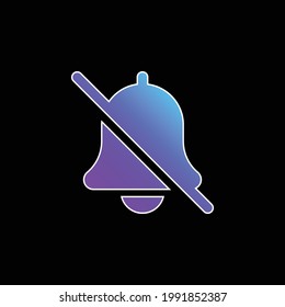 Bell blue gradient vector icon