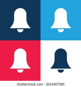 Glockenblau und Rot - Vier-Farben-Minimal-Icon-Set