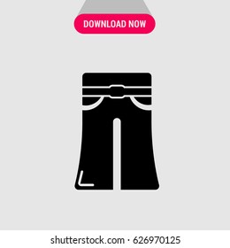 Bell Bottom Jeans Vector Icon, The symbol of trauseas with bell. Simple, modern flat vector illustration for mobile app, website or desktop app 