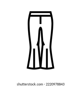 bell bottoms pants clothes line icon vector. bell bottoms pants clothes sign. isolated contour symbol black illustration